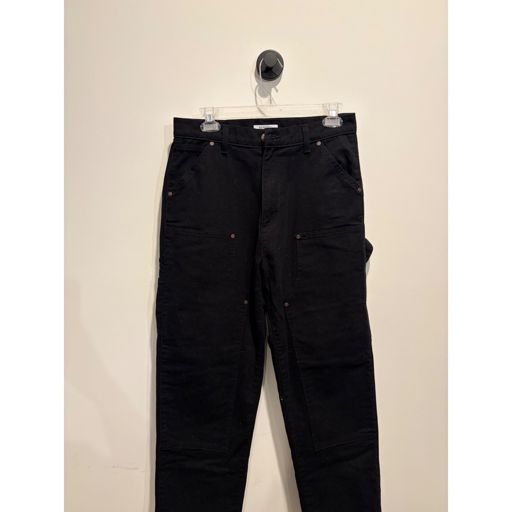 Renggli Black Double Knee Carpenter Pants Women 27 Workwear Straight Leg USA - Picture 3 of 9